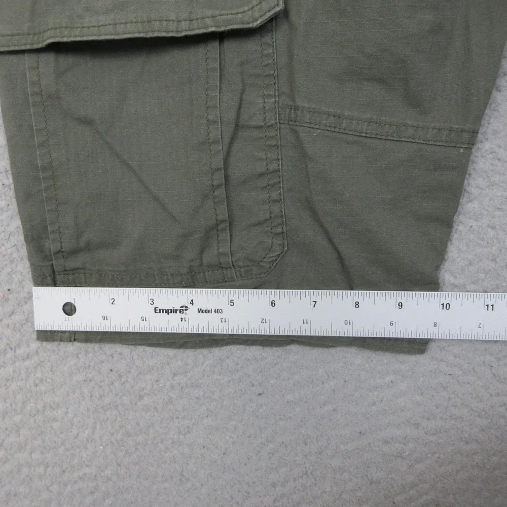 Wrangler Cargo Shorts Mens 34x10 Olive Green Relaxed Fit Utility Hiking Outdoor